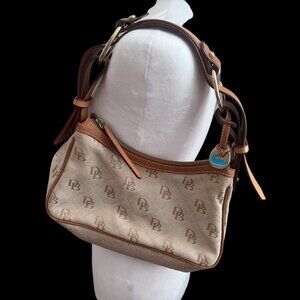 Vintage Dooney & Bourke Signature Monogram Shoulder Bag